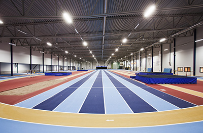 Interior of an athletic arena